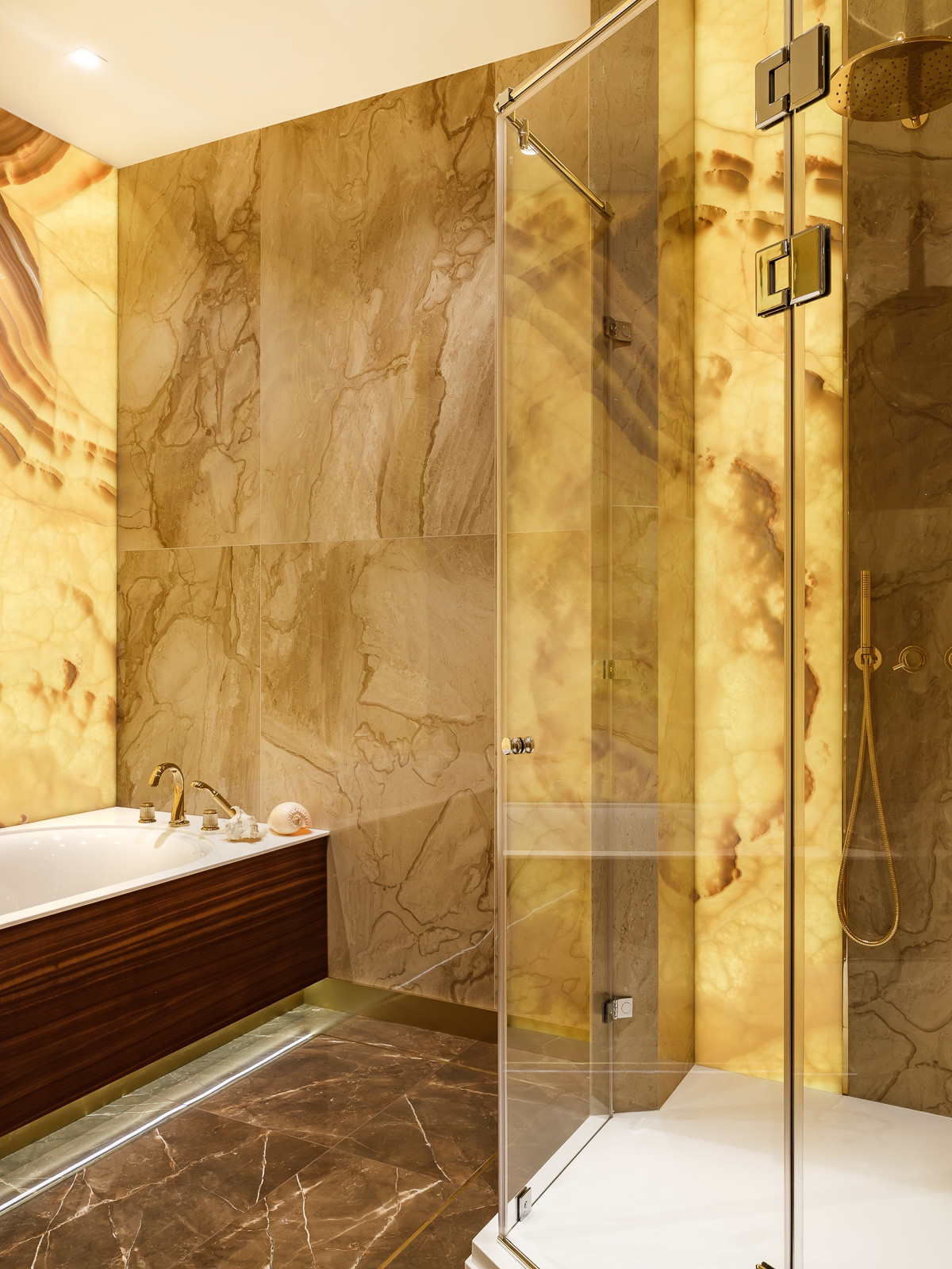 Люкс интерьер ванной комнаты в Квартире 160 кв. м. в стиле Неоклассика