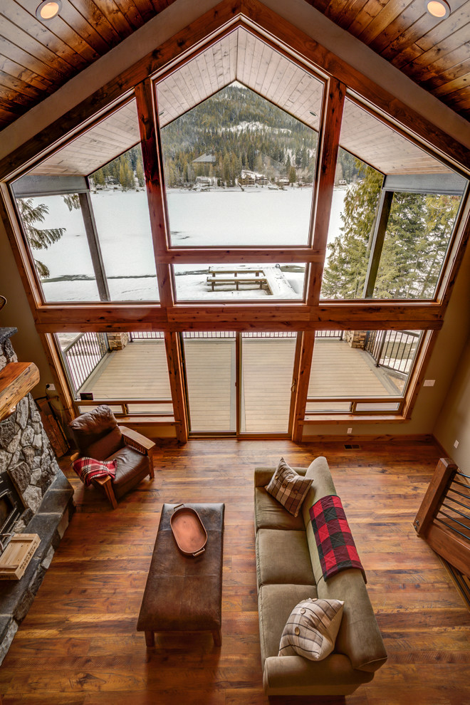 Inspiration for a rustic home design remodel in Seattle