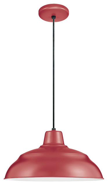 Millennium Lighting 14 Corded Rlm Pendant Satin Red