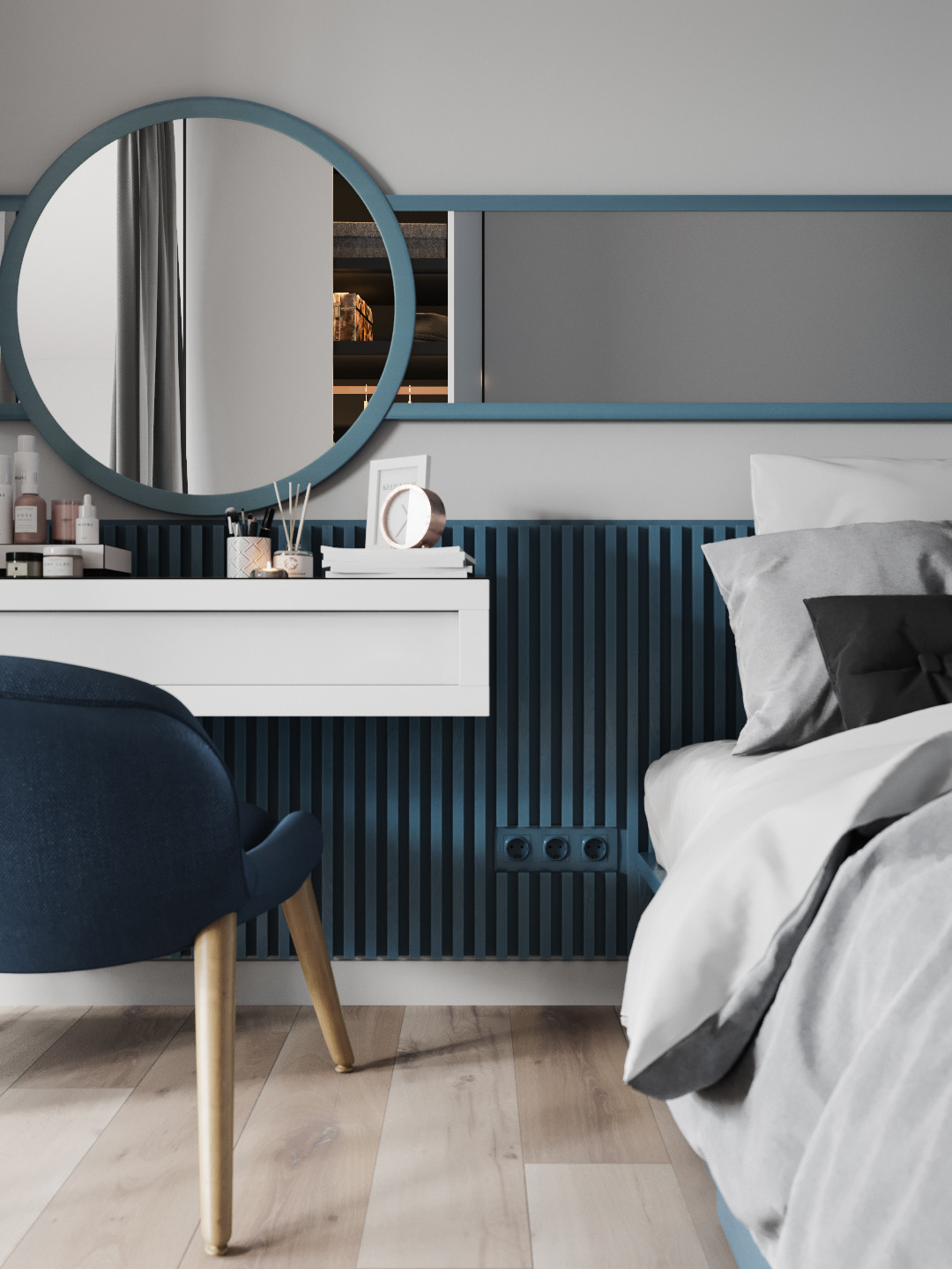 Квартира для Молодой пары.Синее настроение.