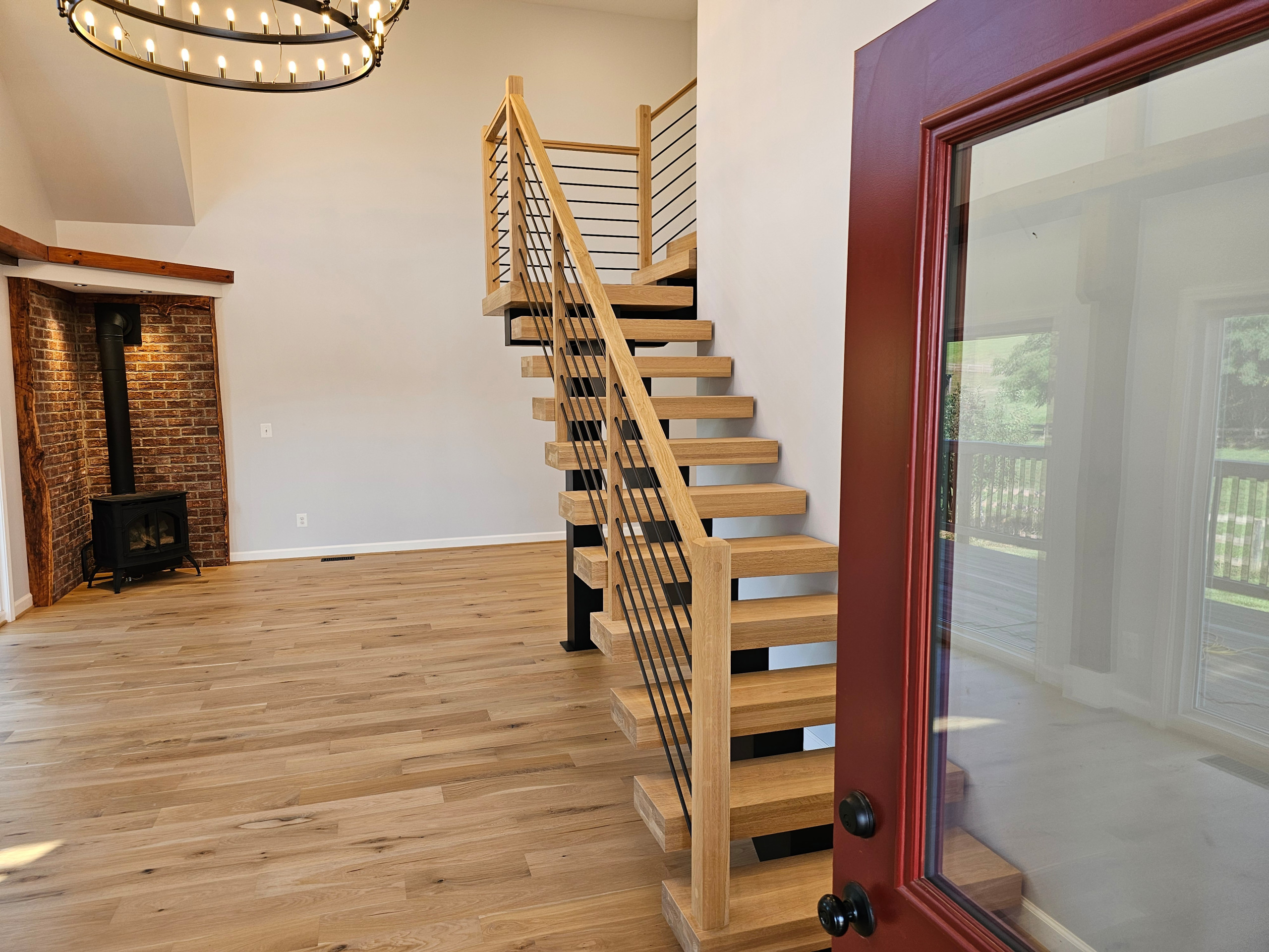 123_Modern Meets Rustic Farmhouse Staircase, Leesburg, VA 20175