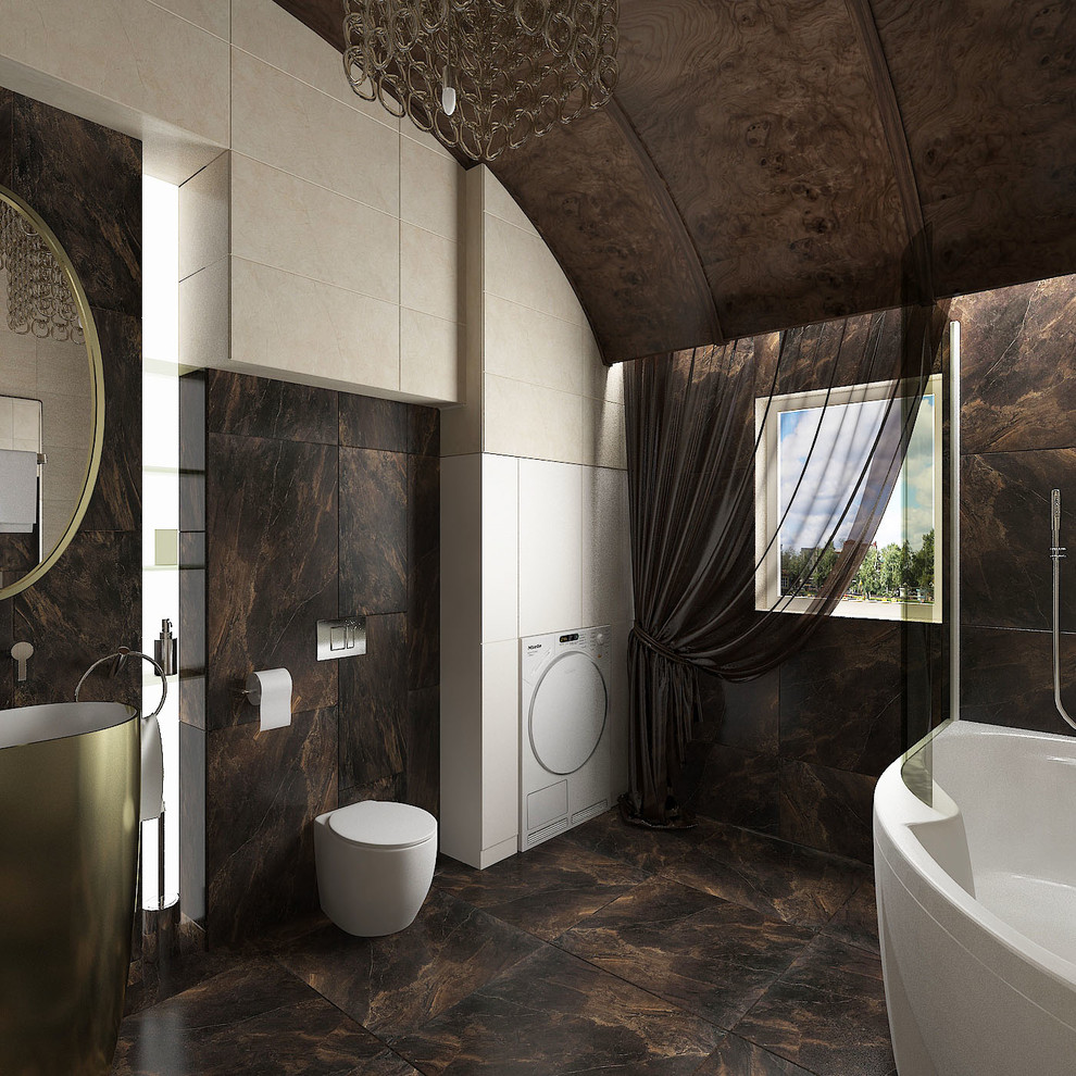 ванная на мансардном этаже