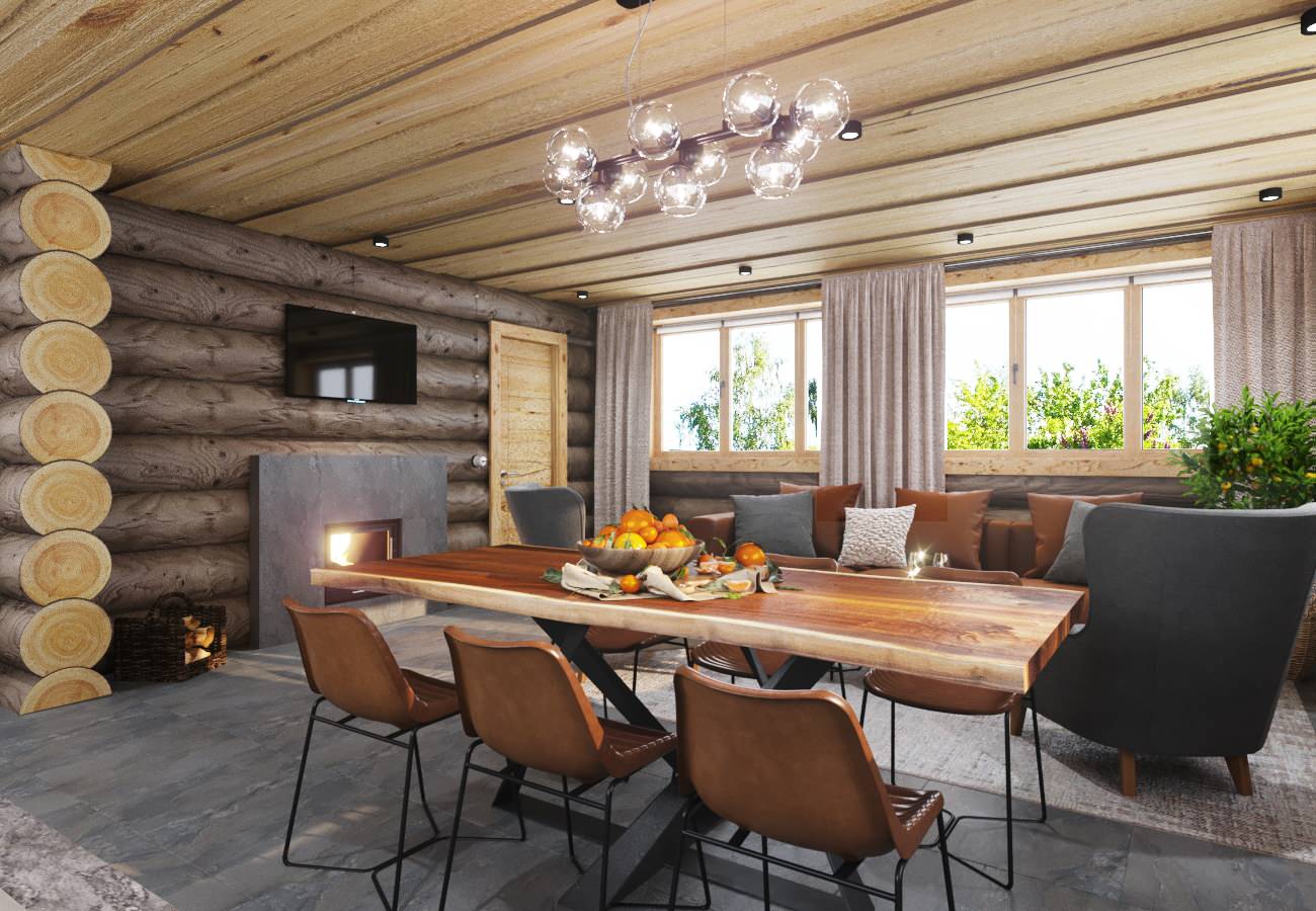 Интерьер бани в Бийске