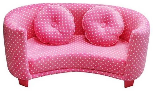 Newco Kids 39062 Comfy Sofa Pink Dots Contemporary Sofas Newco Kids 39062 Comfy Sofa Pink Dots Contemporary Sofas By Unbeatable Inc