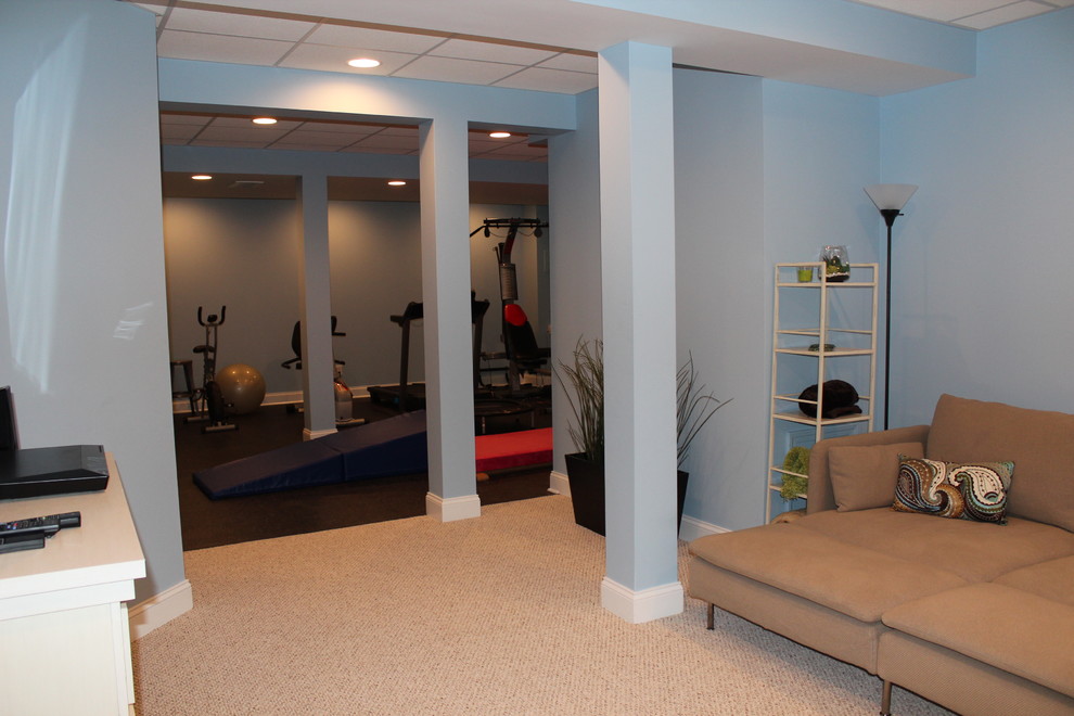 This is an example of a traditional basement in Cleveland.
