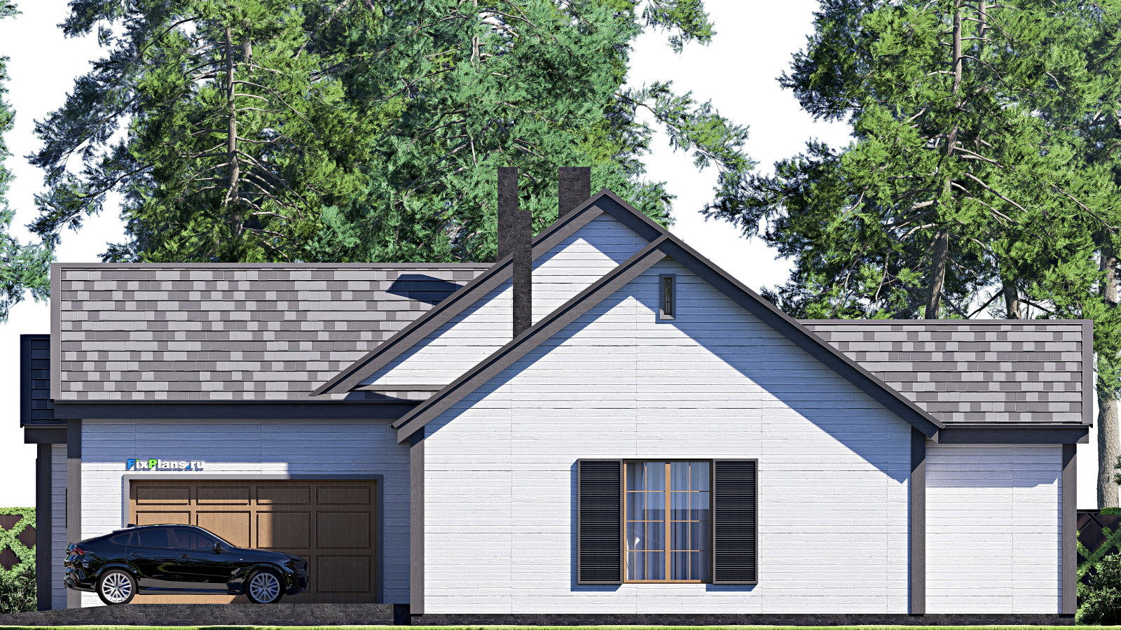 Проект дома с мансардой 21х24 м S297м2 F-17144