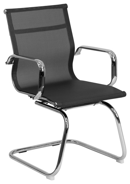 MFO Mesh Side Chair with Chrome Sled Base