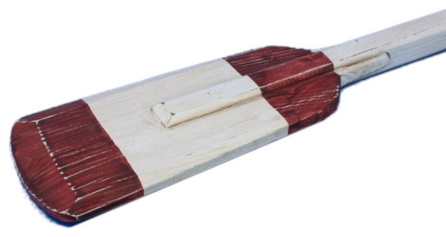 Wooden Rustic Eastern Bay Squared Rowing Oar With Hooks, 36''