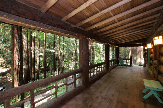 Magical Log Cabin Hecker Pass Ca Rustic Porch San