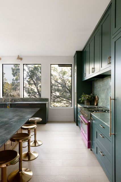 Mus&eacute;e Monet // Eclectic Modern transitional-kitchen