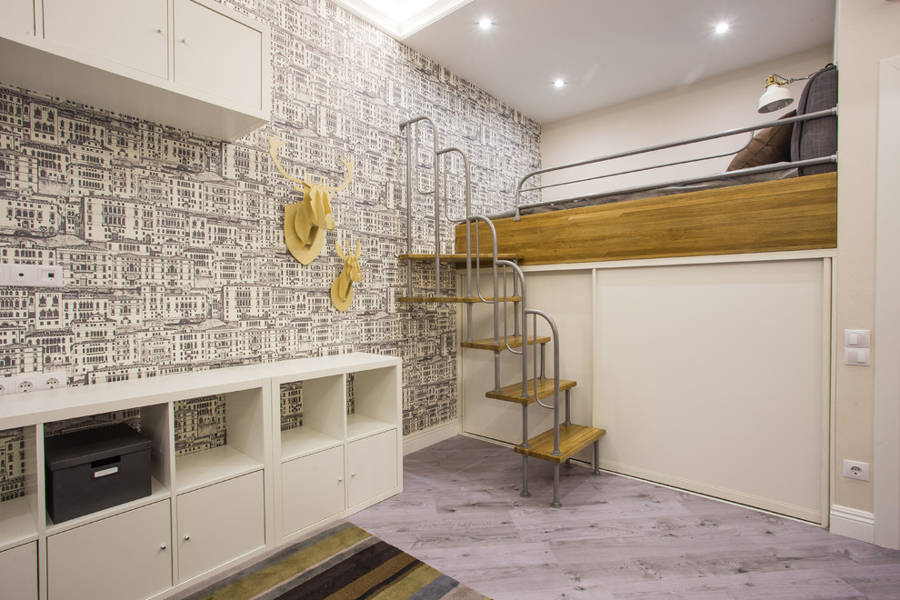 Photo of a mid-sized contemporary kids' room in Moscow.