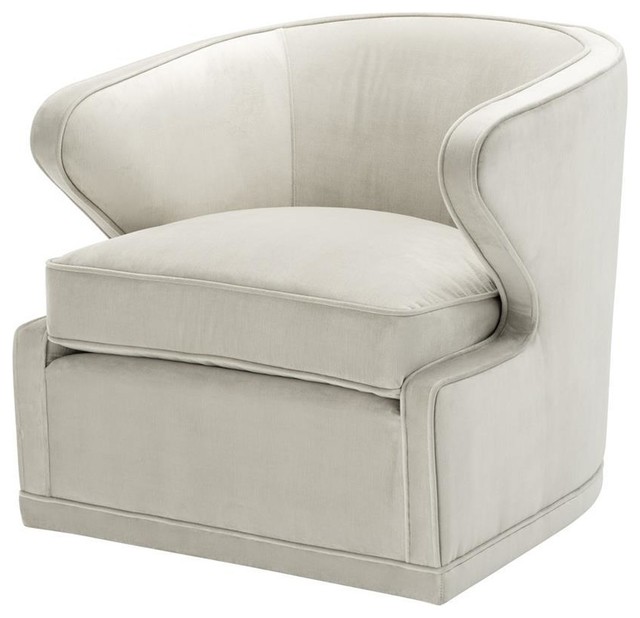 Gray Velvet Swivel Chair Eichholtz Dorset Transitional Armchairs