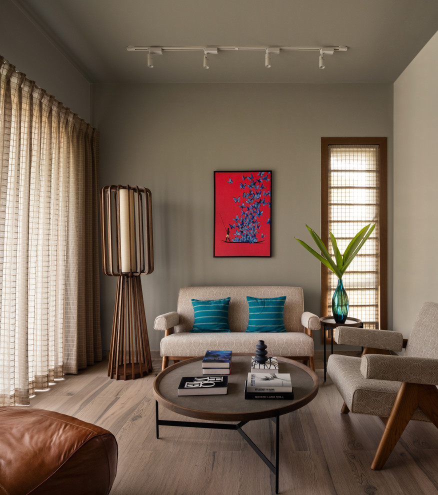 Contemporary living room in Kolkata.