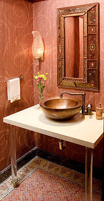 Inspiration for a timeless powder room remodel in Boston