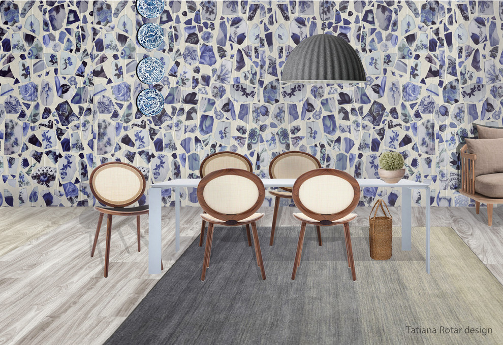 Столовая с ярким фоном