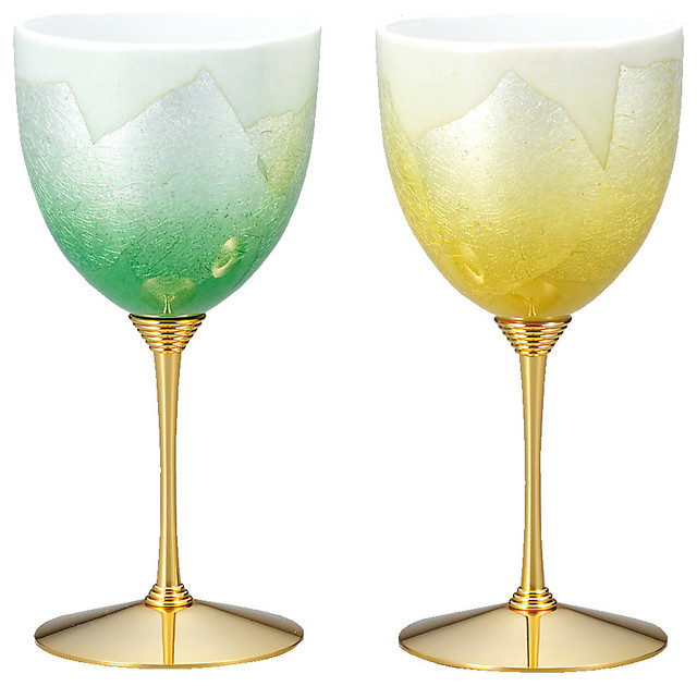 Kutani Ginsai Pair Wine Cup Set