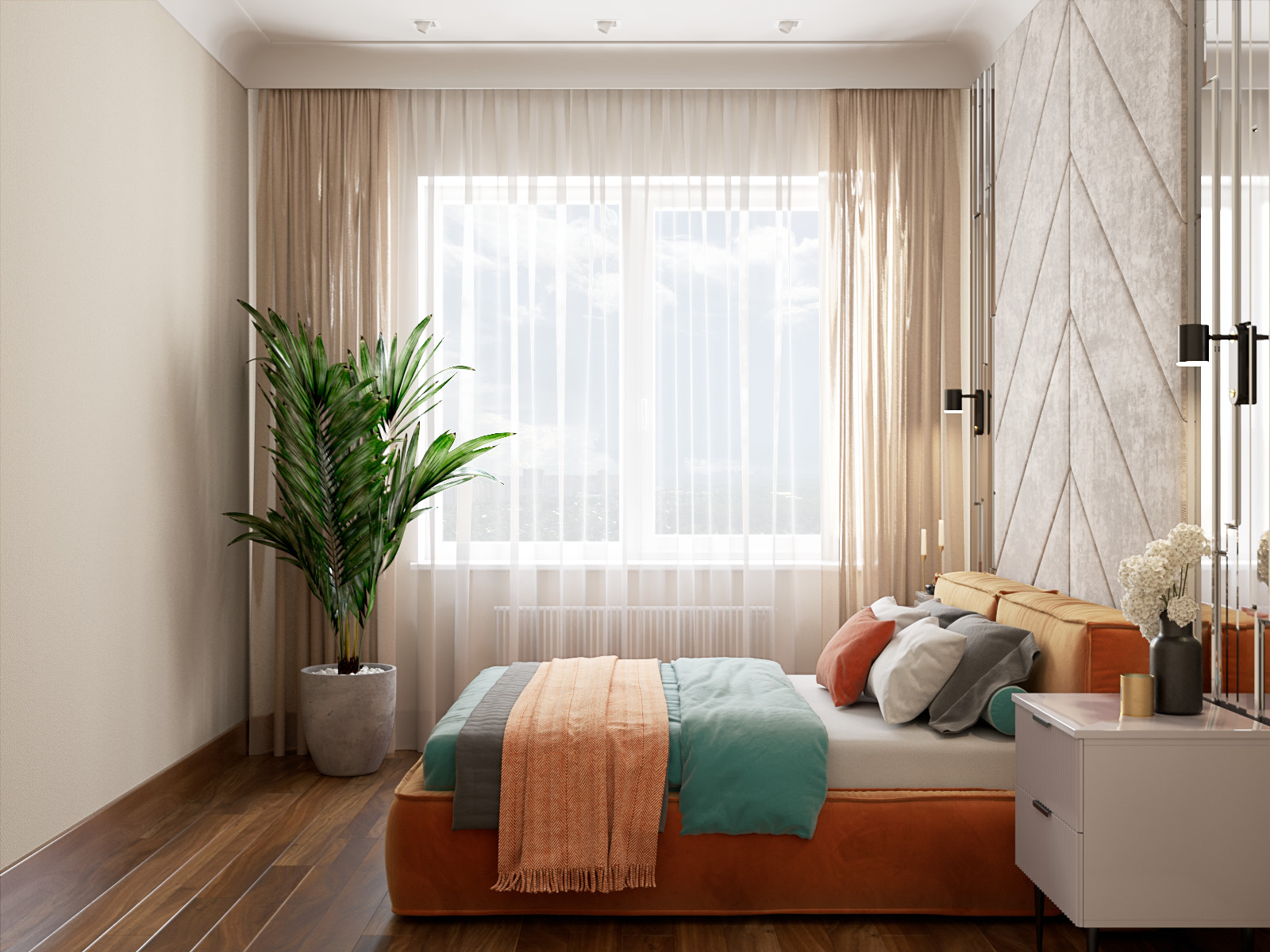 Визуализация трехномнатной квартиры для студии EEDS