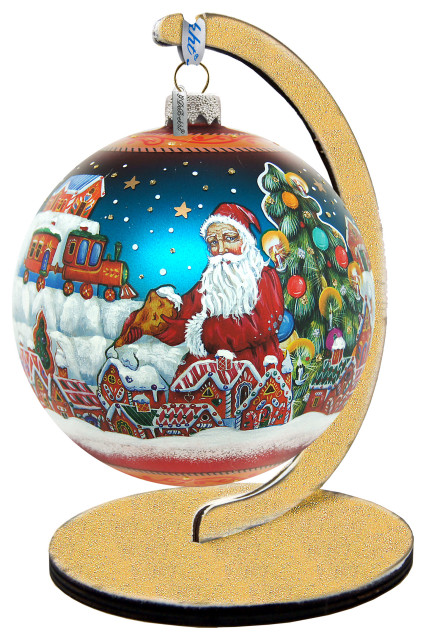 Hand Painted Scenic Glass Ornament Ball, Limited Edition - Traditional ...