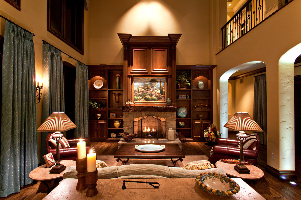 Old World Living Room with Vintage Accents Traditional Living Room