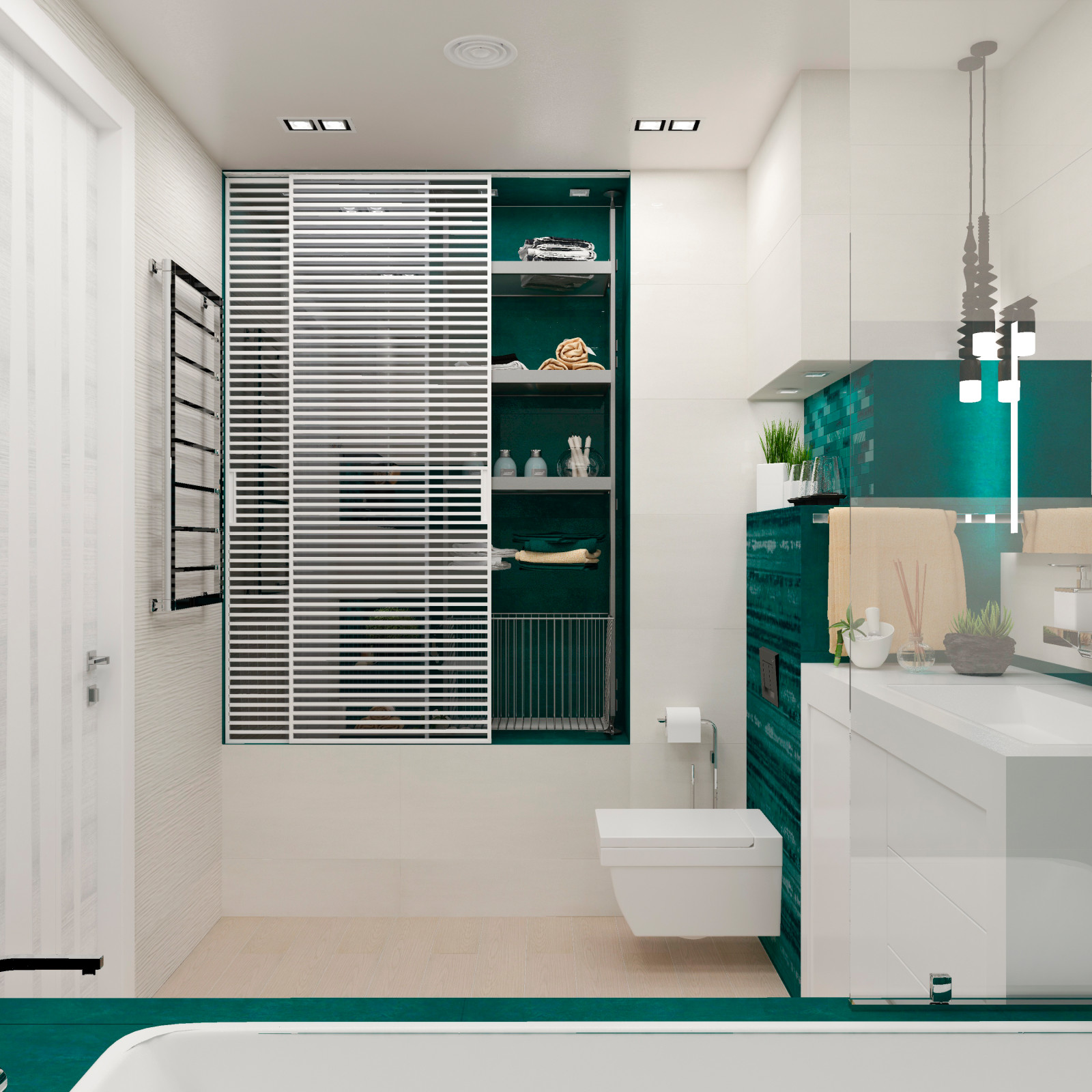 Ванная комната "Green & white"