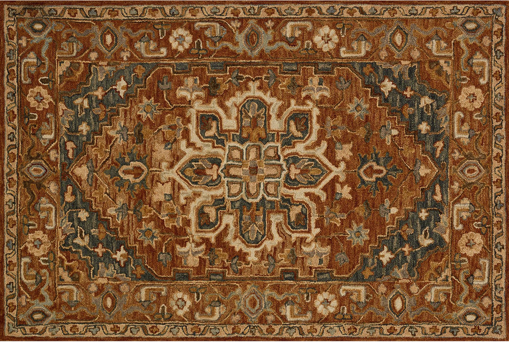 Traditional Rust Area Rug Mediterranean Area Rugs by Loloi Inc.