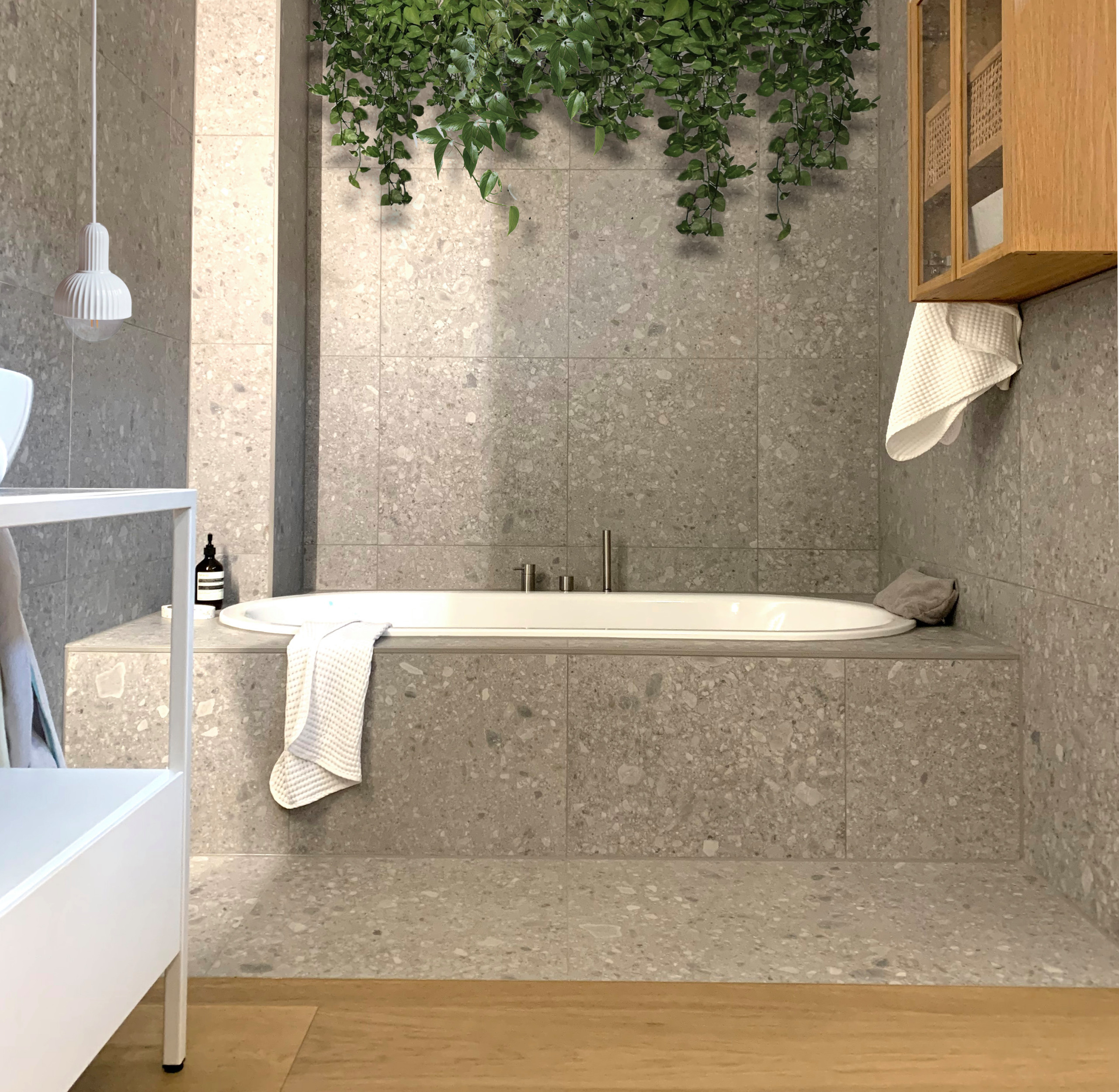 Badezimmer mit Mailänder Terrazzo