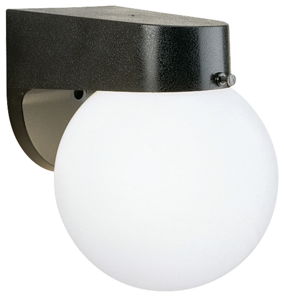 Outdoor Essentials 1 Light Outdoor Wall Light, Black Contemporary Outdoor Wall Lights And