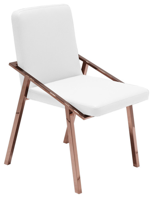 Nika Modern Dining Chair Contemporary, Rose Gold Dining Chairs