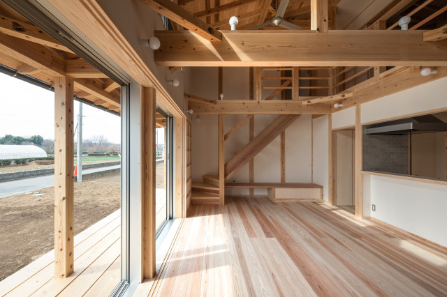 リビング大開口 moderne-japonais-salon