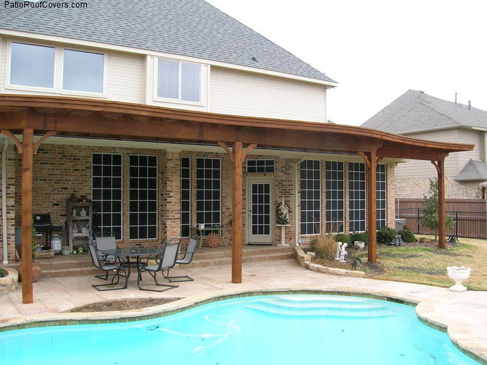 Flat Patio Covers Rustic Dallas, Flat Roof Patio