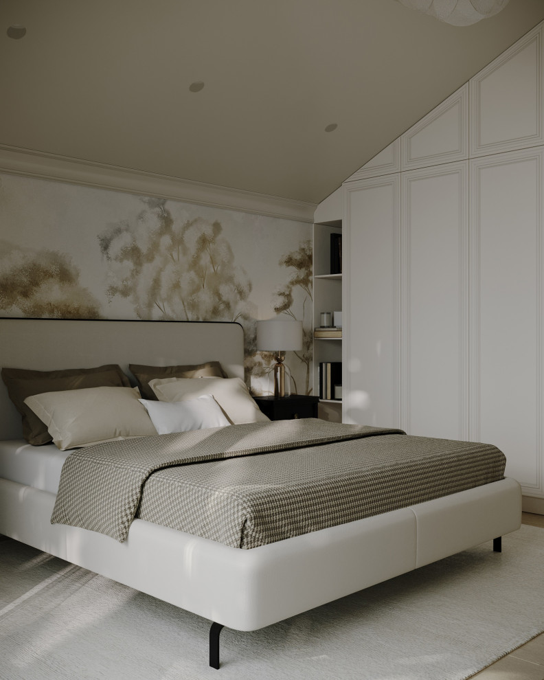 Атмосферная спальня в частном доме