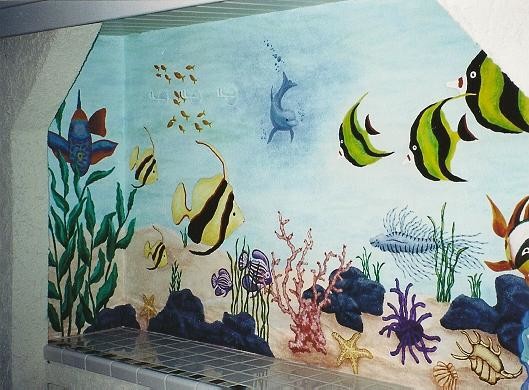 Ocean Underwater Mural Traditional Exterior Los