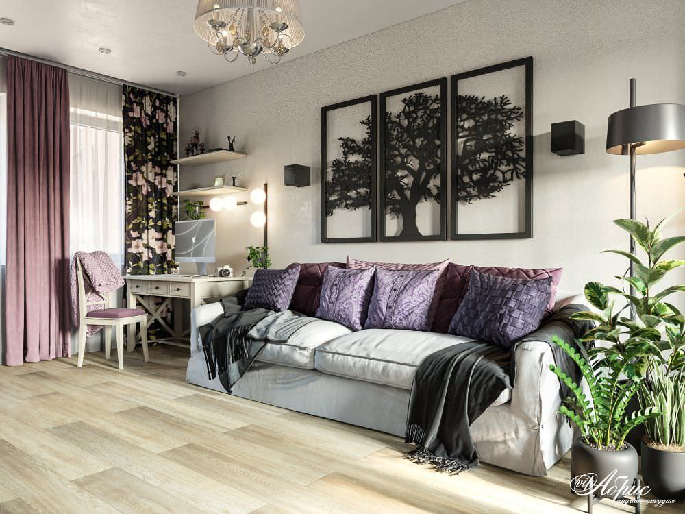 Дизайн интерьера первого этажа таунхауса (ул.Псковская)