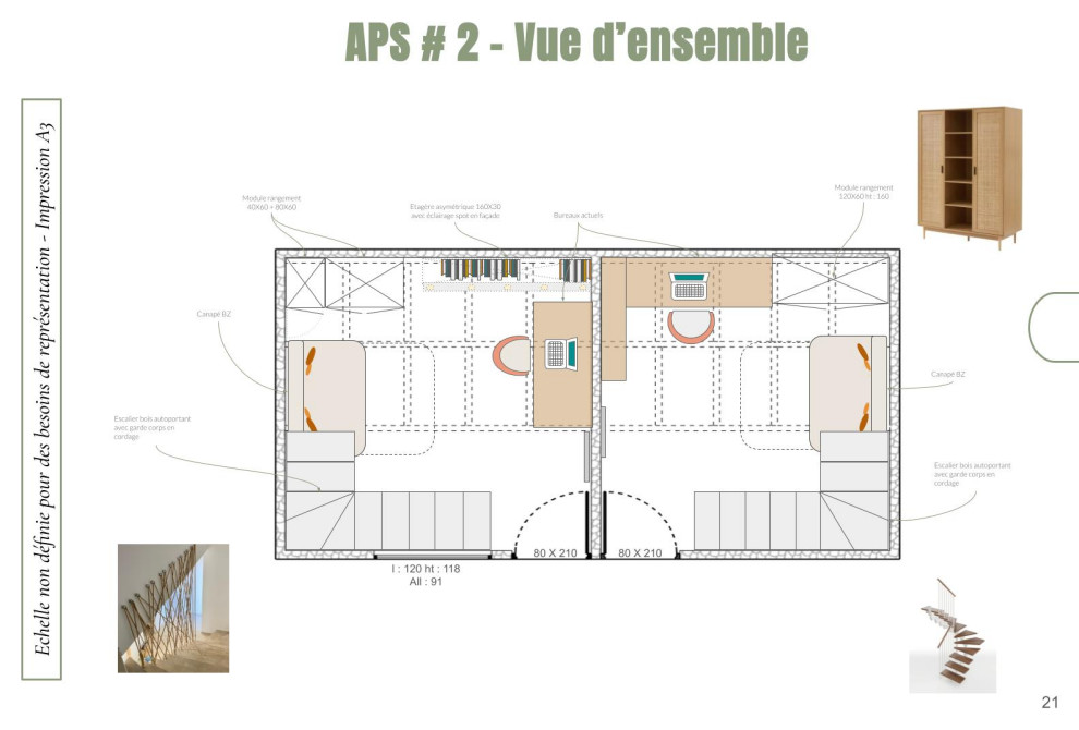 Chambre avec mezzanine