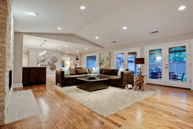 del roy project - nortex custom hardwood floors - modern - living