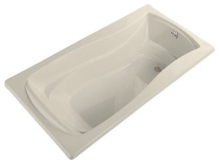 Kohler Mariposa 72"x36" Drop-In Bath With Reversible Drain, Almond