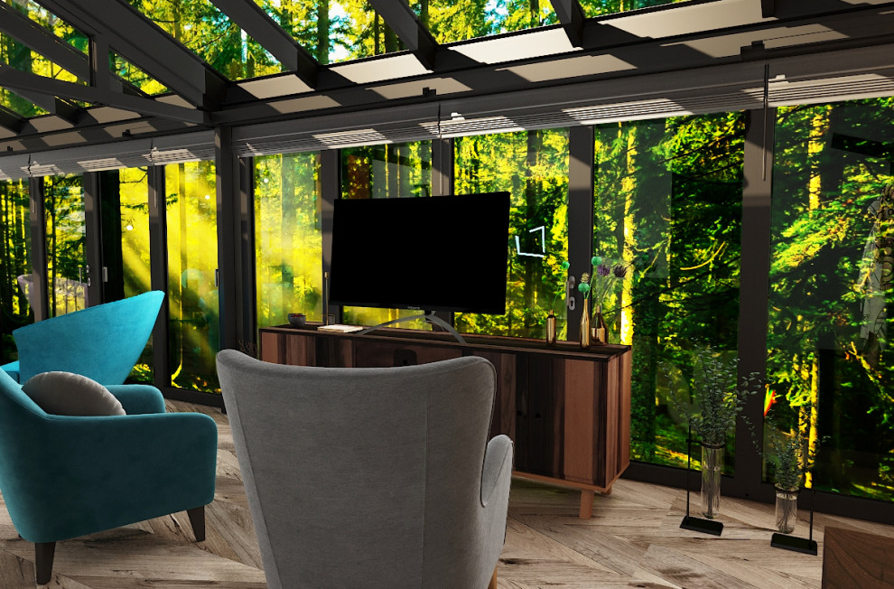 Загородный частный дом, с кухней, одной спальней, и верандой с огромными панорам