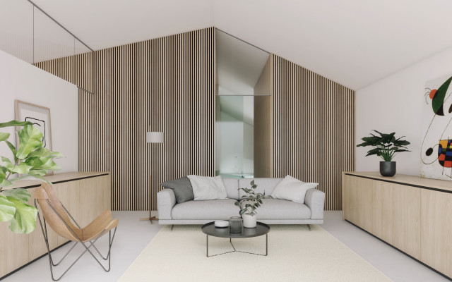 Obra Nueva - Casa MM nyklassisk-vardagsrum