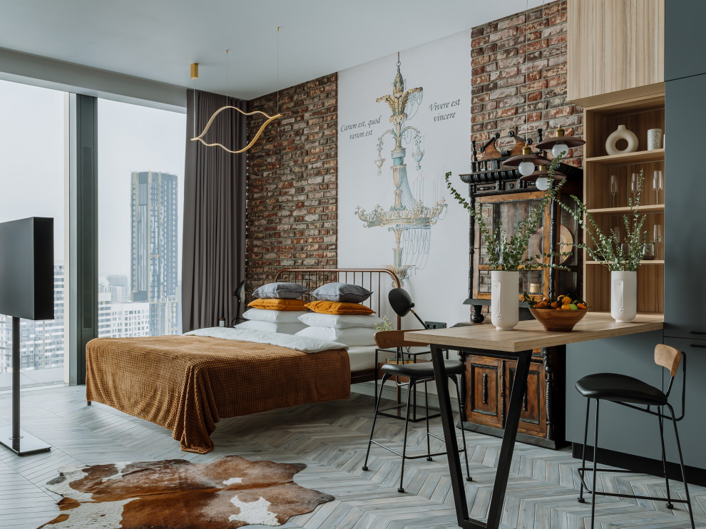 This is an example of an industrial bedroom in Moscow.