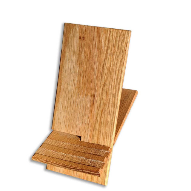 6.5"x2.75"x4" Cell Phone and Tablet Hardwood Charging Stand, Red Oak