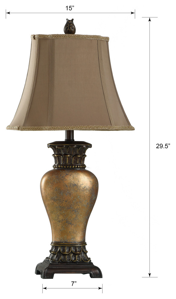 Table Lamp, Brown/Bronze/Gold