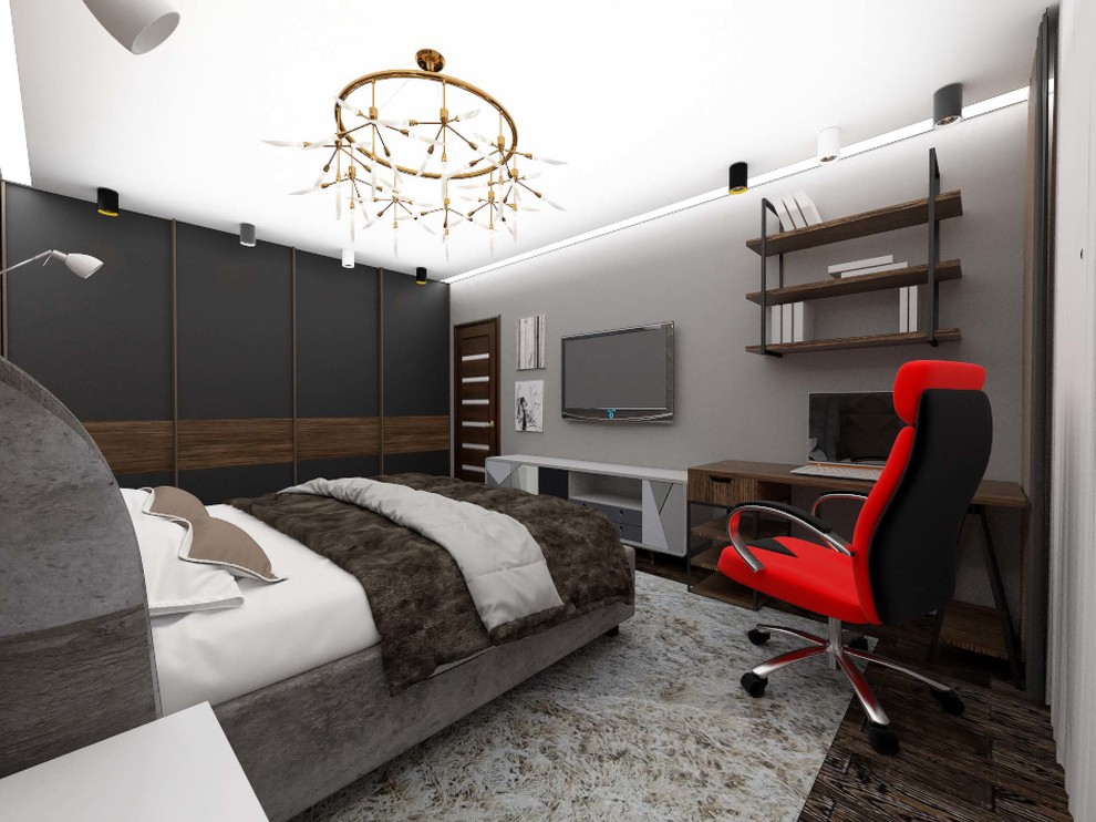 Стильная спальня с 3Д панелями