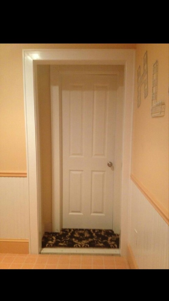 Doorway becomes closet/wardrobe
