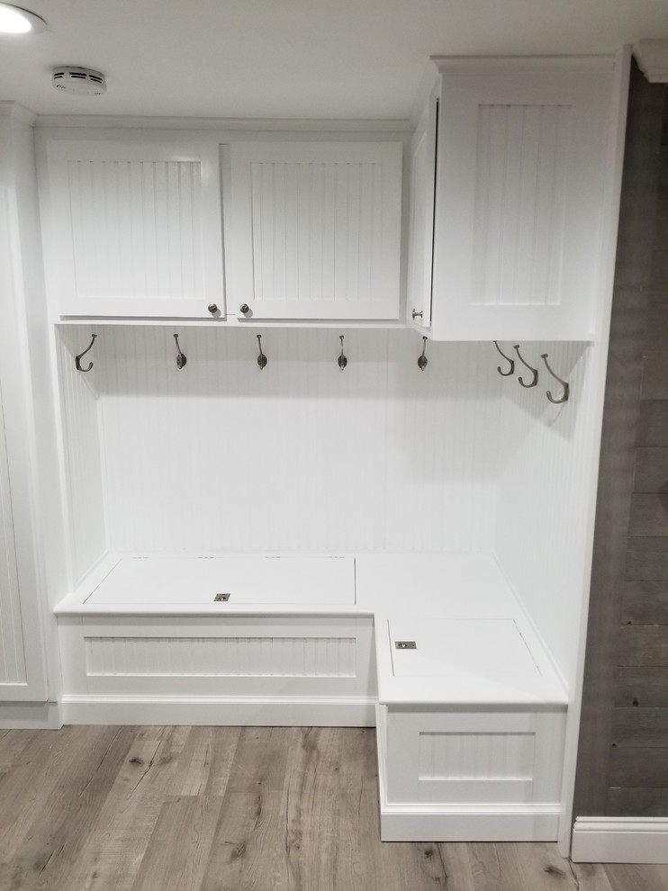 Photo of a small traditional mudroom in New York.