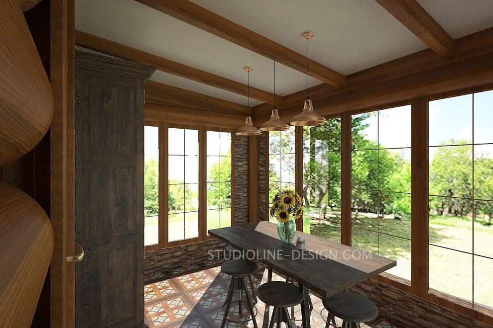 Дизайн интерьера дачи из сруба