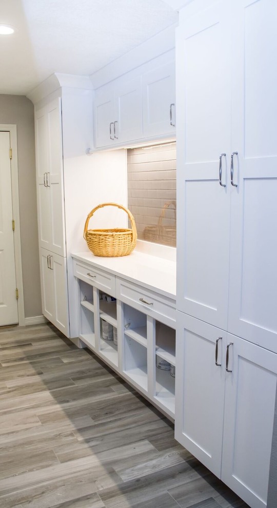 Inspiration for a transitional laundry room remodel in Denver