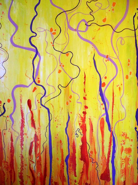 Insouciance - 120 x 120 cm moderne-tableau-d-art