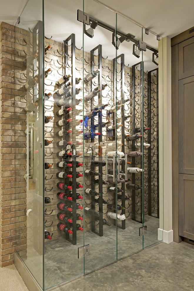 Inspiration for a transitional wine cellar in Minneapolis.