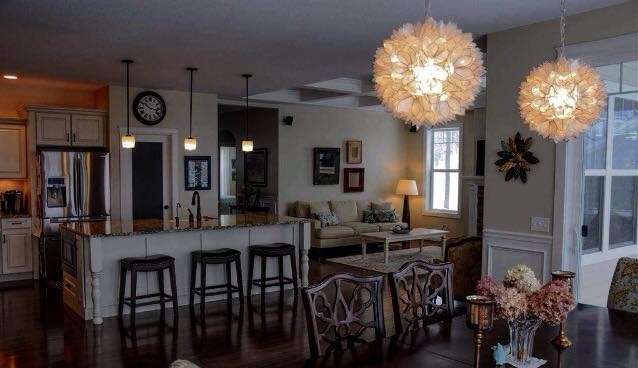 Transitional dining room photo in Chicago