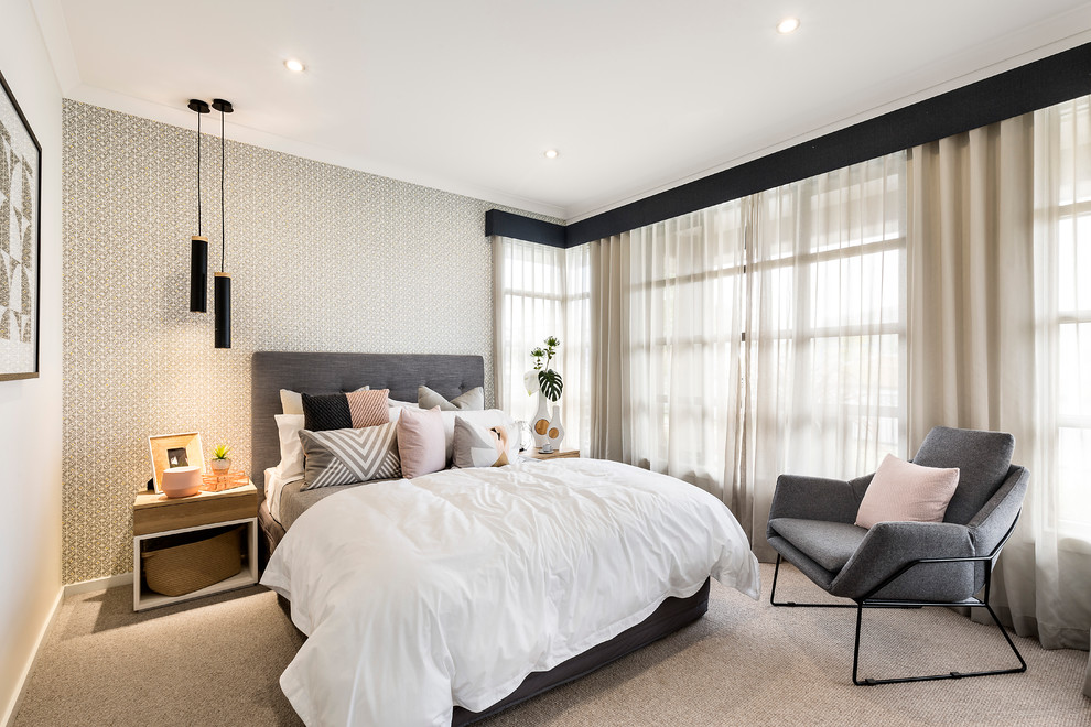 Inspiration for a bedroom in Melbourne.